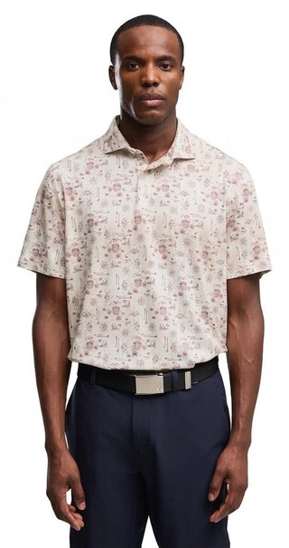 Puma Cloudspun Coastal Claret heren polo, birch