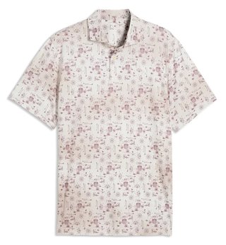 Puma Cloudspun Coastal Claret heren polo, birch