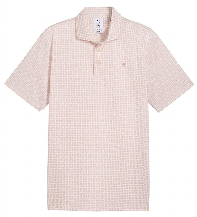Puma X Arnold Palmer MATTR Geo heren polo, alpine snow/rose glow