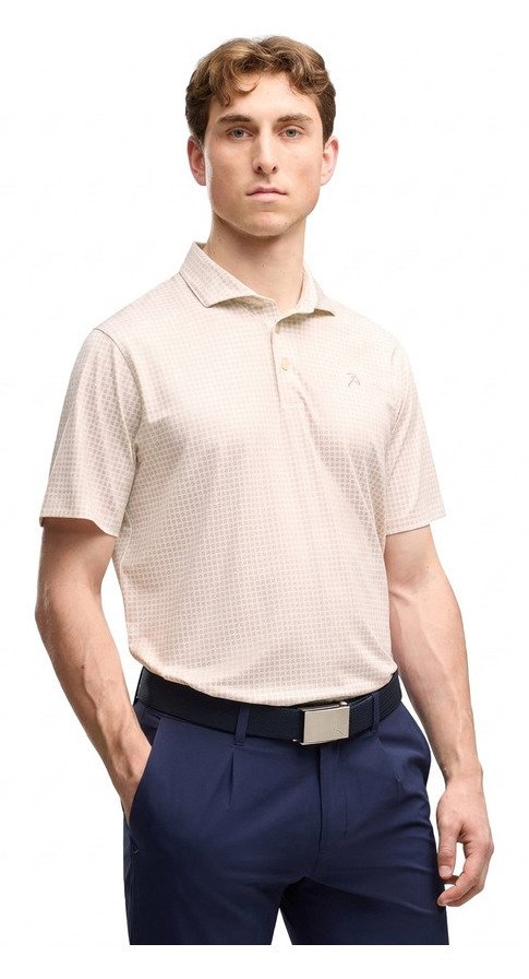 Puma X Arnold Palmer MATTR Geo heren polo, alpine snow/rose glow