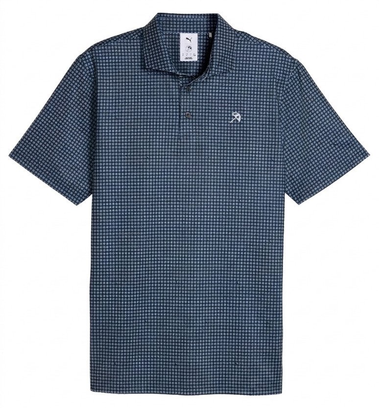 Puma X Arnold Palmer MATTR Geo heren polo, deep navy/lemon butter