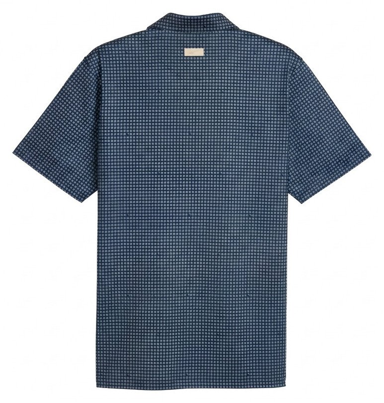 Puma X Arnold Palmer MATTR Geo heren polo, deep navy/lemon butter