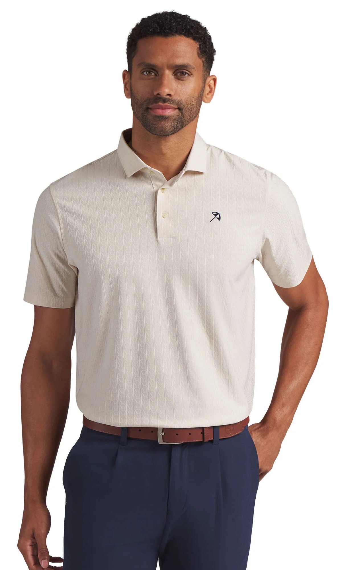 Puma X Arnold Palmer Jacquard heren polo, alpine snow