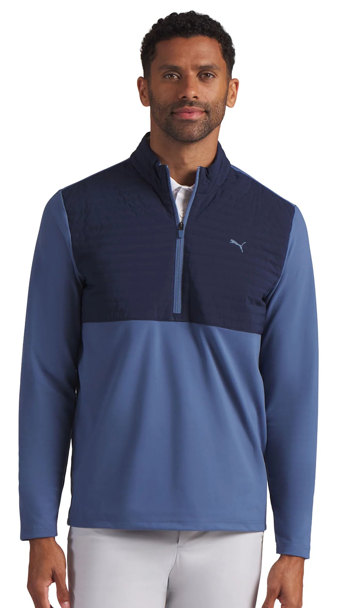 Puma Cloudspun Tech Hybrid 1/2-Zip heren sweater, deep navy
