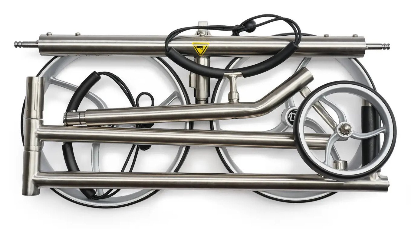Davies Caddy Premium S Brush DHC elektrische trolley, zilver