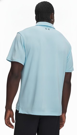 Under Armour Tech heren polo, opal blue/pitch gray