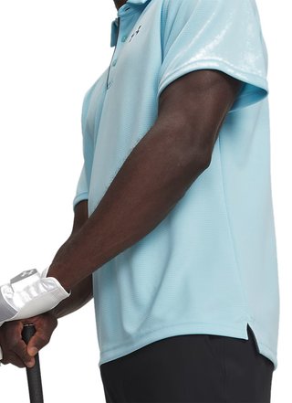 Under Armour Tech heren polo, opal blue/pitch gray