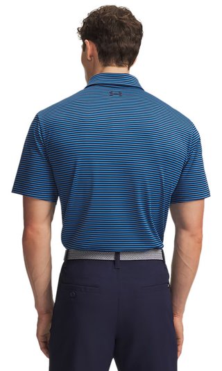 Under Armour Playoff 3.0 heren polo, midnight navy/aegean blue/wit