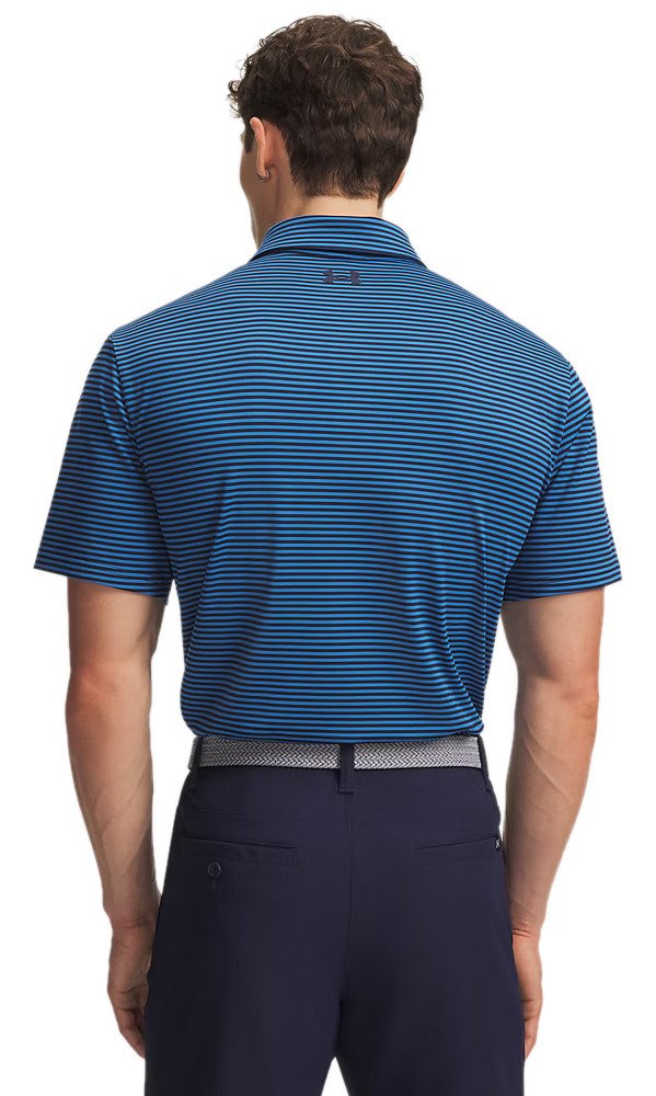 Under Armour Playoff 3.0 heren polo, midnight navy/aegean blue/wit