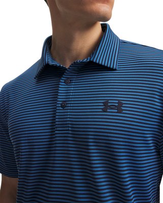 Under Armour Playoff 3.0 heren polo, midnight navy/aegean blue/wit