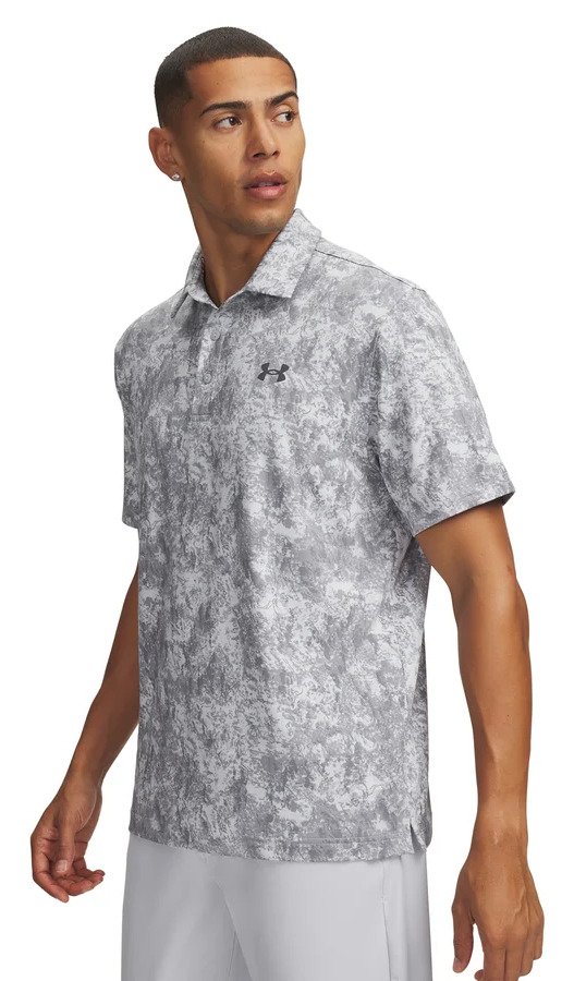 Under Armour Playoff 3.0 Printed heren polo, grijs