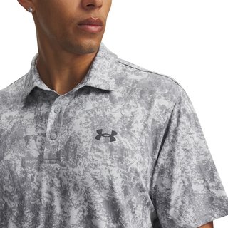 Under Armour Playoff 3.0 Printed heren polo, grijs