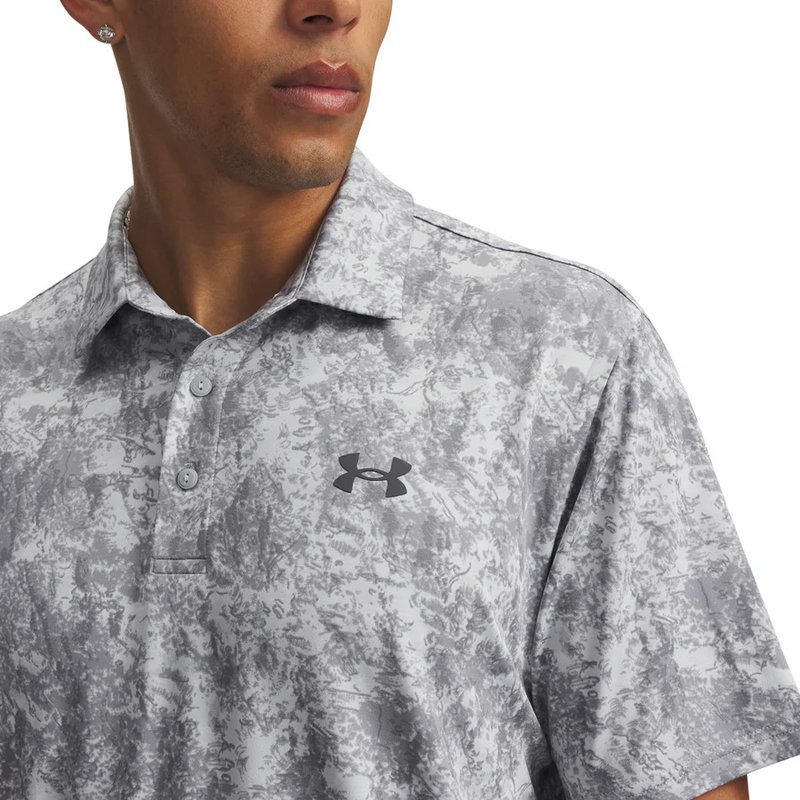 Under Armour Playoff 3.0 Printed heren polo, grijs