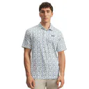 Under Armour Playoff 3.0 Printed heren polo, wit