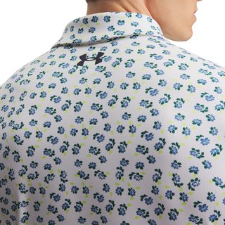 Under Armour Playoff 3.0 Printed heren polo, wit