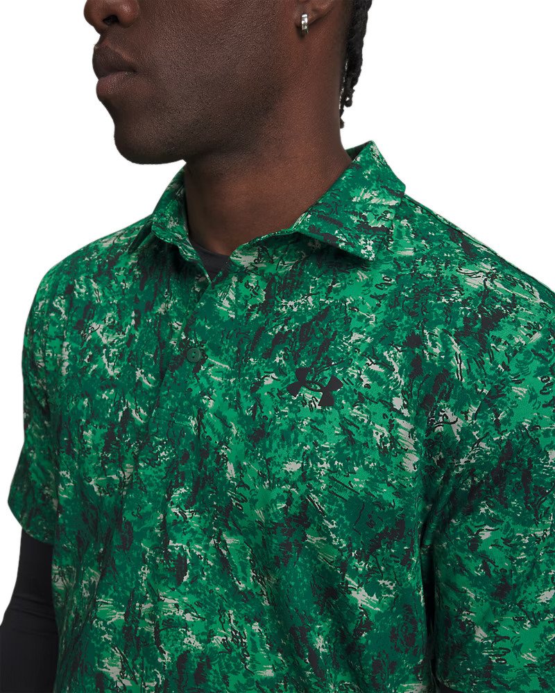 Under Armour Playoff 3.0 Printed heren polo, groen