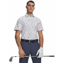 Under Armour ArmourDry Printed heren polo, white/blue wind/midnight navy