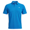 Under Armour Tee To Green Pique heren polo, aegean blue/wit