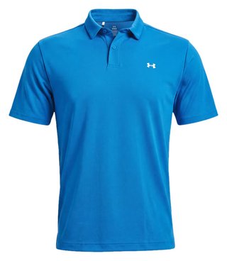 Under Armour Tee To Green Pique heren polo, aegean blue/wit