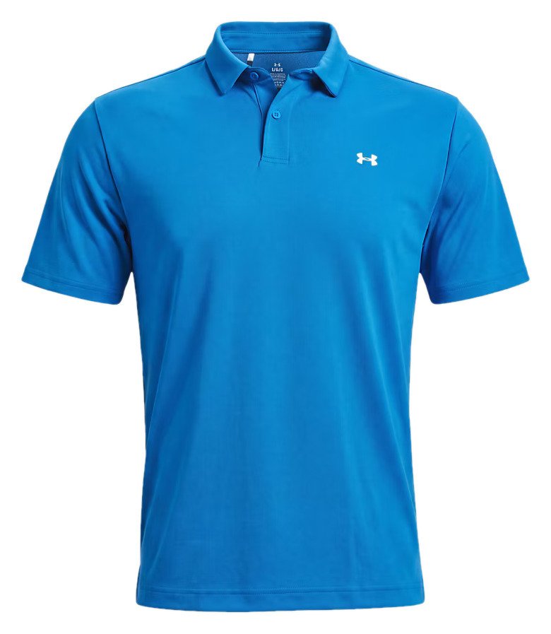 Under Armour Tee To Green Pique heren polo, aegean blue/wit