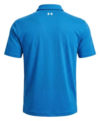 Under Armour Tee To Green Pique heren polo, aegean blue/wit