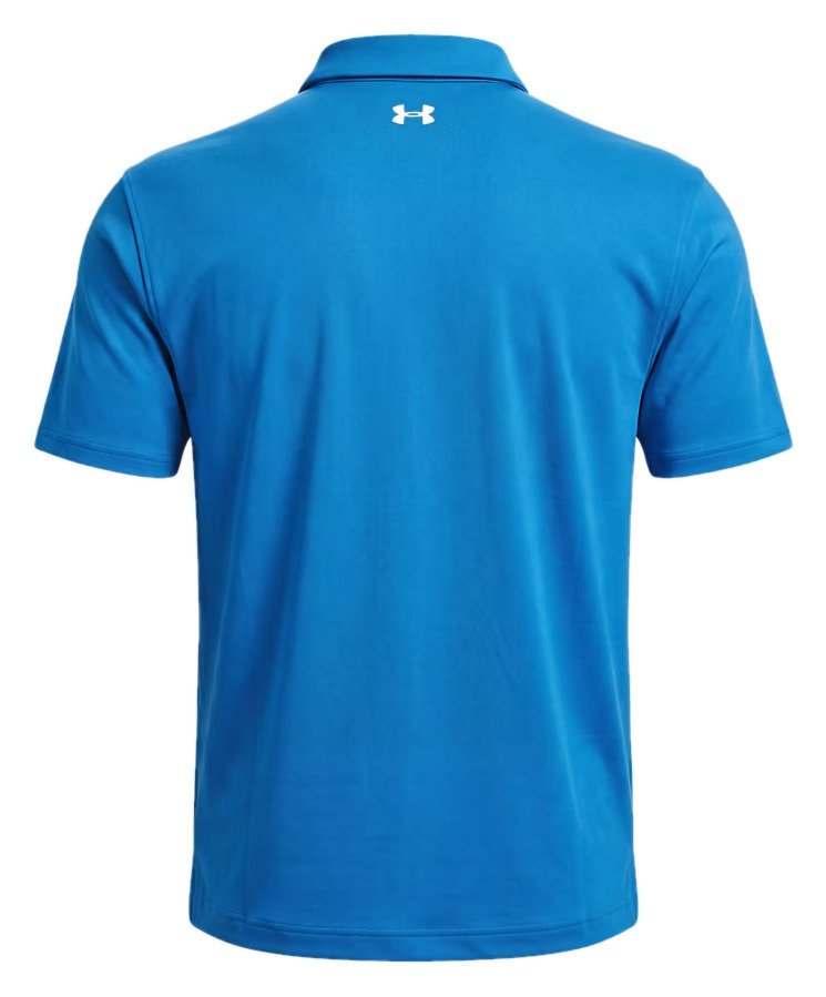 Under Armour Tee To Green Pique heren polo, aegean blue/wit
