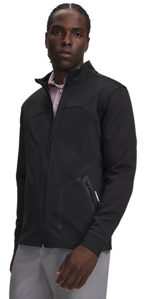 Under Armour Drive Pro Hybrid FZ heren sweater, zwart/wit