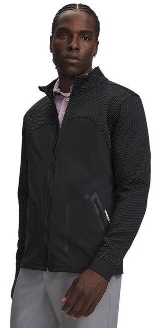 Under Armour Drive Pro Hybrid FZ heren sweater, zwart/wit