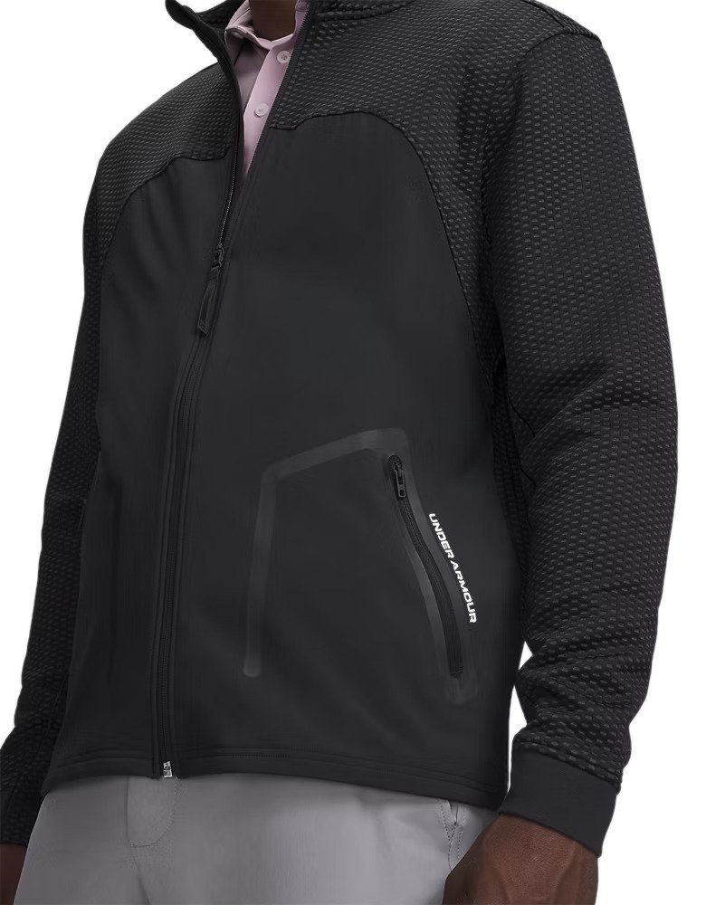 Under Armour Drive Pro Hybrid FZ heren sweater, zwart/wit