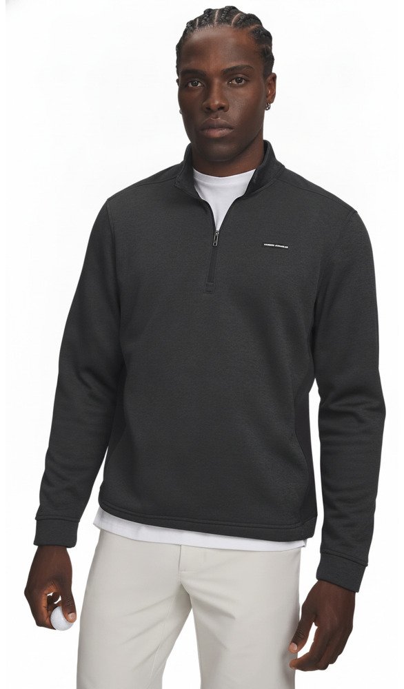 Under Armour Sweaterfleece Hybrid HZ heren sweater, zwart