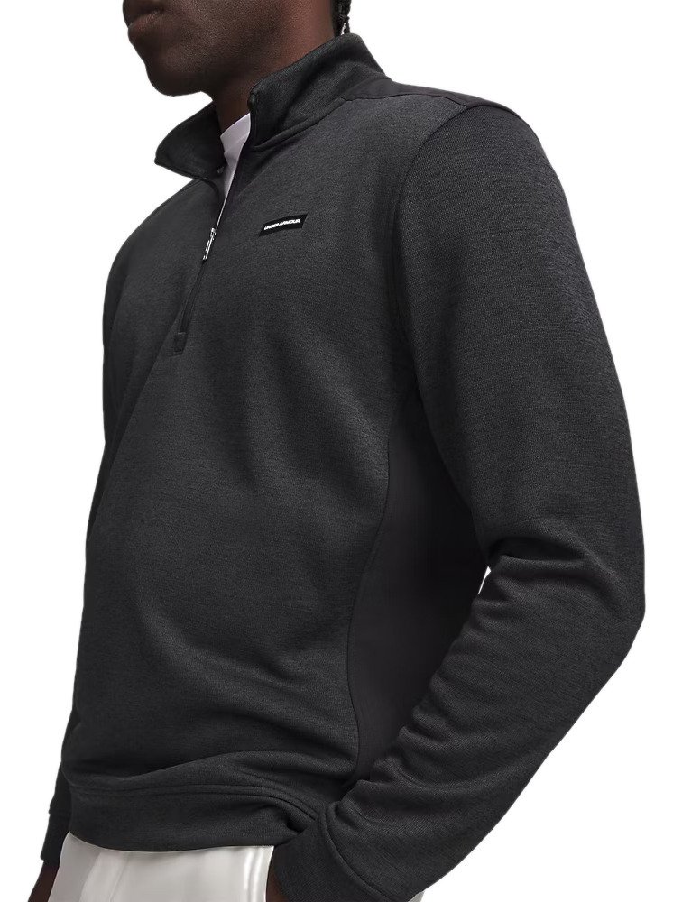 Under Armour Sweaterfleece Hybrid HZ heren sweater, zwart