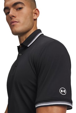 Under Armour ArmourDry Rib heren polo, zwart