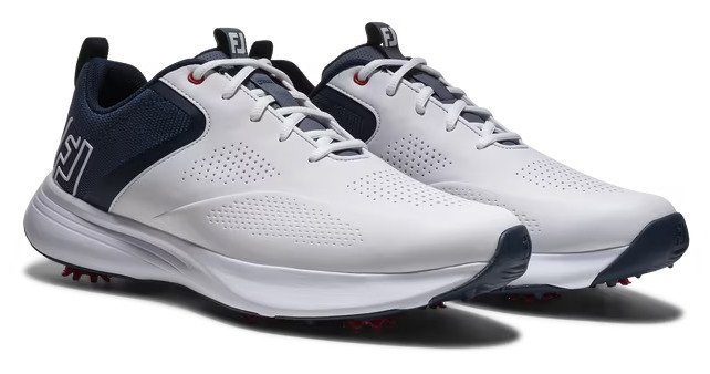 FootJoy Qualifier heren golfschoenen, wit/blauw/rood