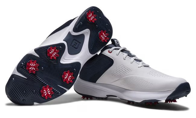 FootJoy Qualifier heren golfschoenen, wit/blauw/rood