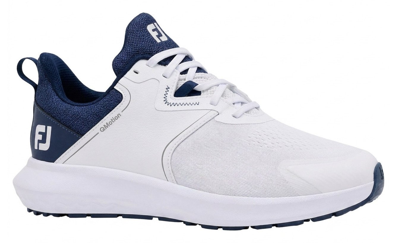 FootJoy Qmotion heren golfschoenen, wit/marineblauw