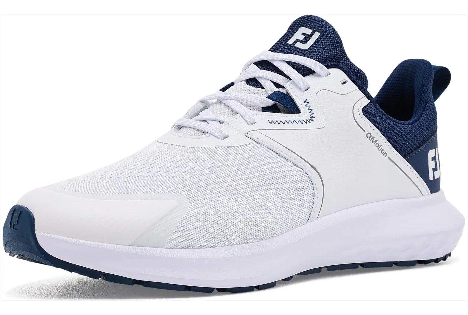FootJoy Qmotion heren golfschoenen, wit/marineblauw