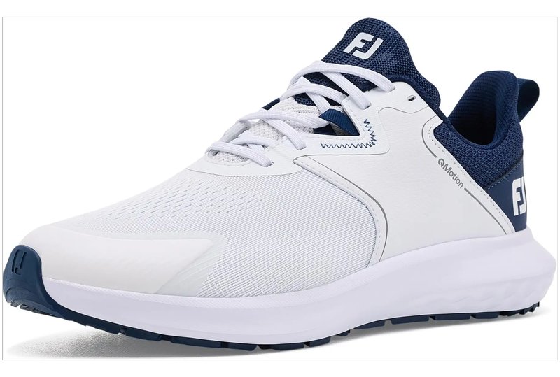 FootJoy Qmotion heren golfschoenen, wit/marineblauw