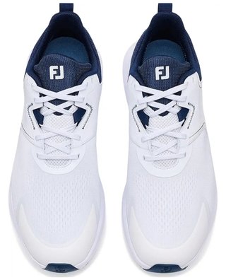 FootJoy Qmotion heren golfschoenen, wit/marineblauw
