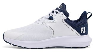 FootJoy Qmotion heren golfschoenen, wit/marineblauw