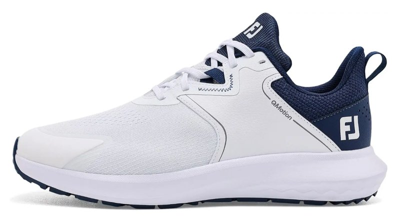 FootJoy Qmotion heren golfschoenen, wit/marineblauw