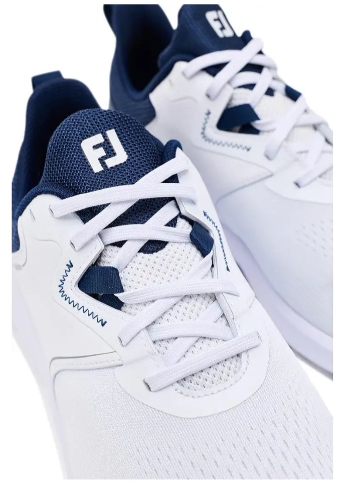 FootJoy Qmotion heren golfschoenen, wit/marineblauw