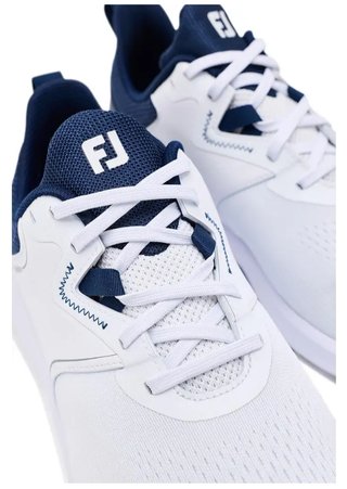 FootJoy Qmotion heren golfschoenen, wit/marineblauw