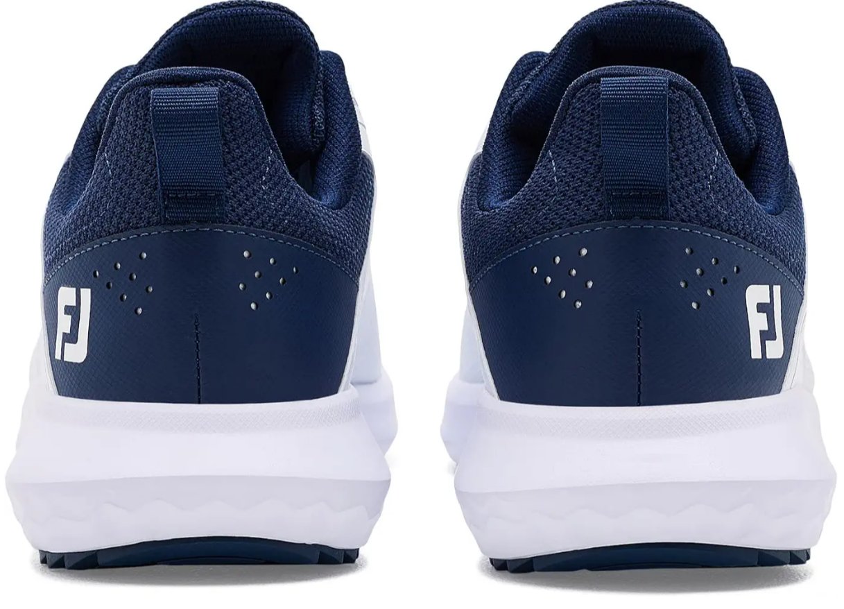 FootJoy Qmotion heren golfschoenen, wit/marineblauw