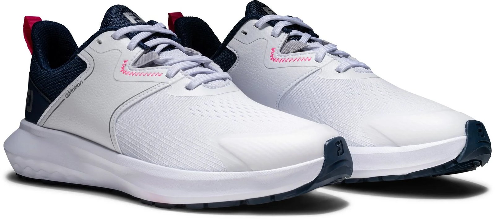 FootJoy Qmotion dames golfschoenen, wit/blauw/roze