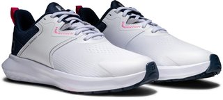 FootJoy Qmotion dames golfschoenen, wit/blauw/roze