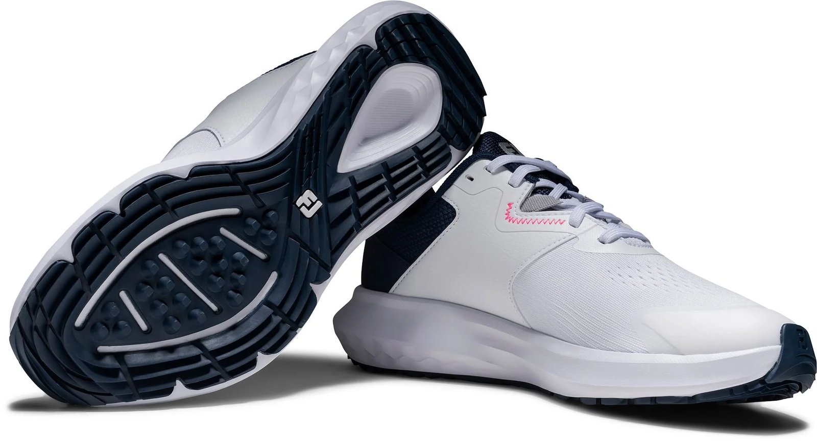 FootJoy Qmotion dames golfschoenen, wit/blauw/roze