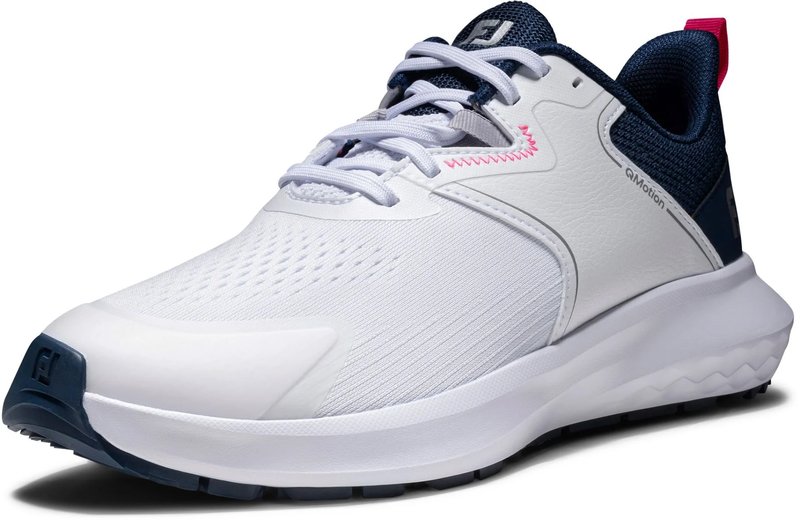 FootJoy Qmotion dames golfschoenen, wit/blauw/roze