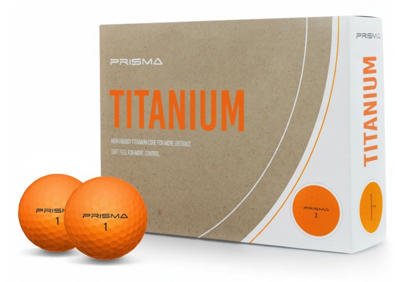 Masters Golf Prisma Titanium golfballen (12 ballen), oranje