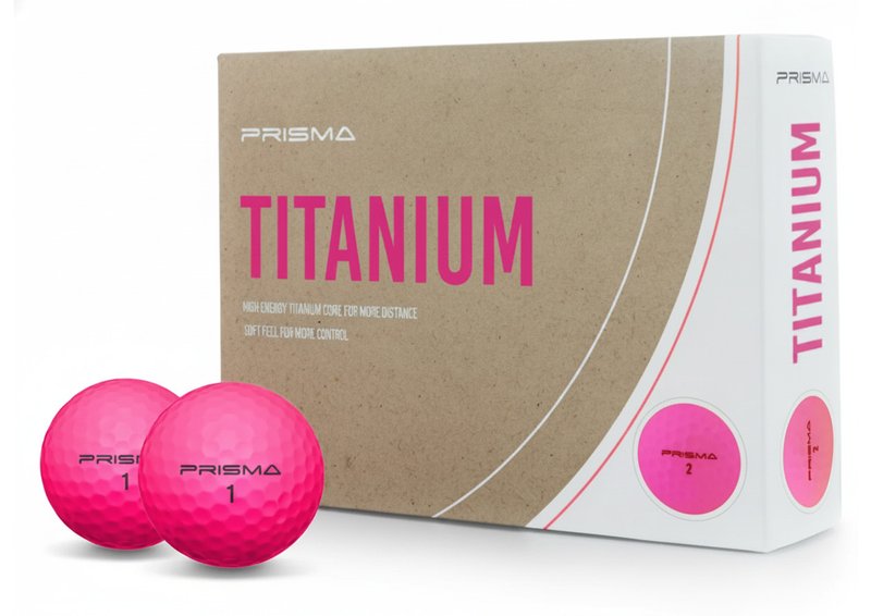 Prisma Titanium golfballen (12 ballen), roze