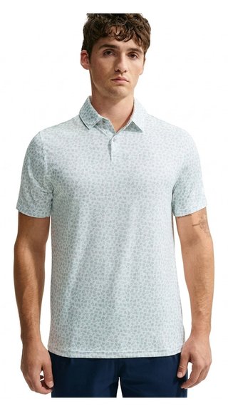 Nike Velocity Micro Print heren polo, jade horizon/wit